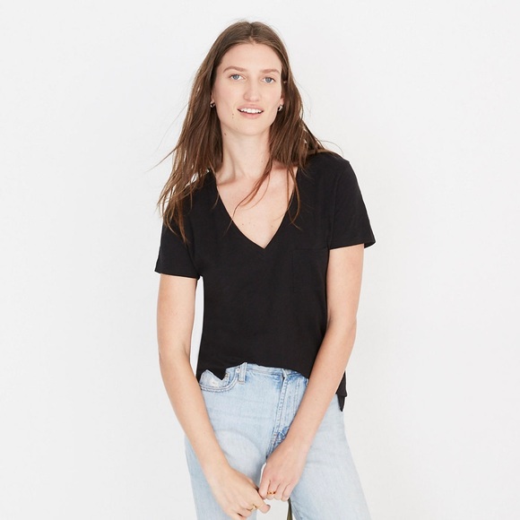 Madewell Tops - Madewell Whisper Cotton V-Neck Pocket Tee